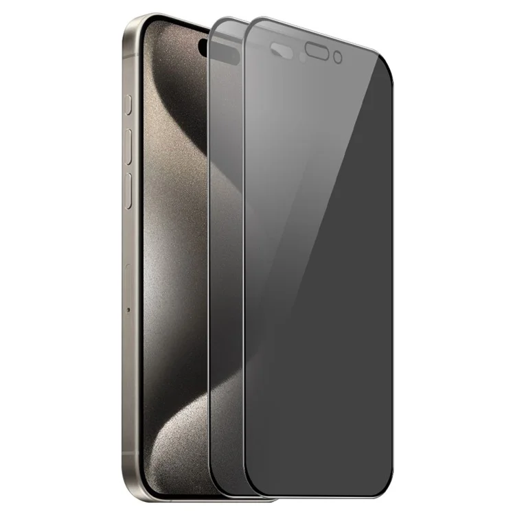 ENKAY HAT PRINCE 2Pcs For iPhone 15 Pro Max Антишпионская плёнка с высококачественным алюминиево-кремниевым стеклом для экрана