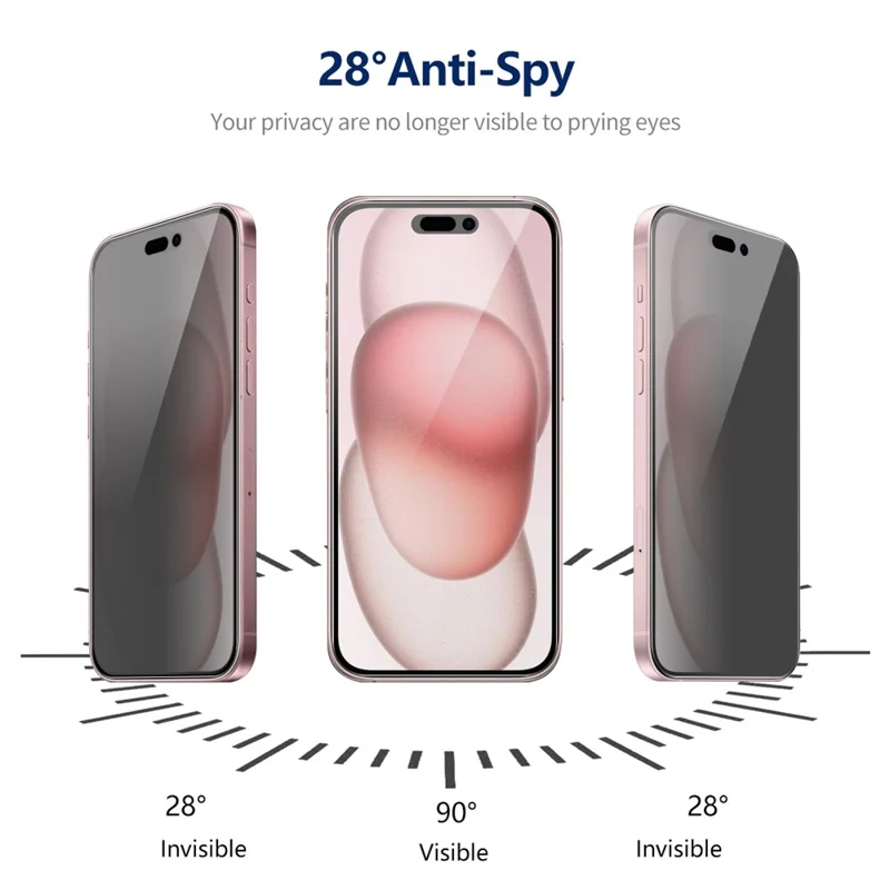 ENKAY HAT PRINCE 5Pcs For iPhone 15 Plus Film Anti-Spy Anti-fingerprint Screen Protector