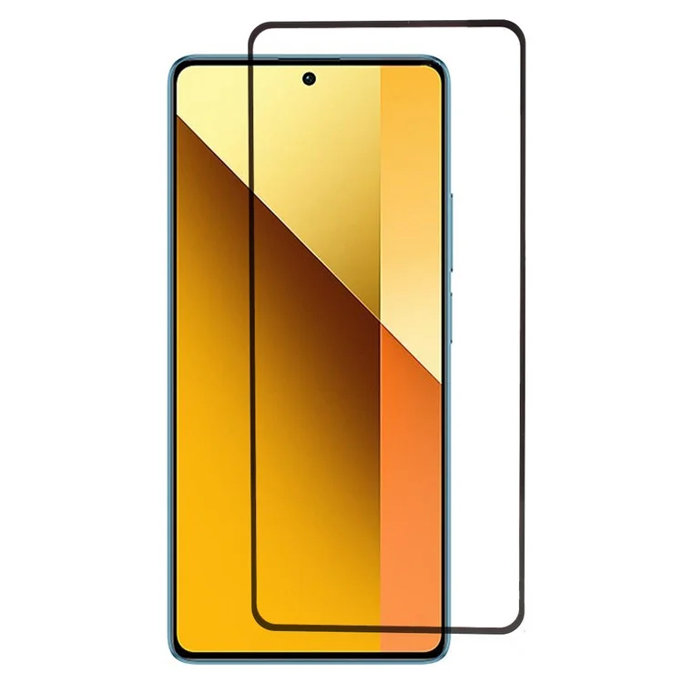 For Xiaomi Redmi Note 13 5G Tempered Glass Electroplating Anti-Fingerprint Silk Printing Full Glue Screen Protector