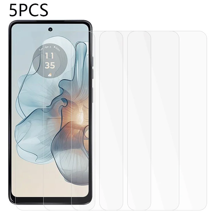 5 unidades para Motorola Moto G24 Power Protector de pantalla de cristal templado a prueba de explosiones 