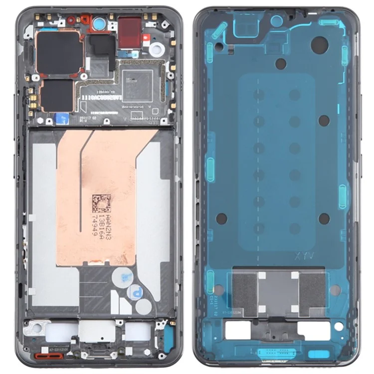 Para Xiaomi 14 Pro Phone Middle Plate Frame Reparo (side A-side) (sem Logotipo) - Preto