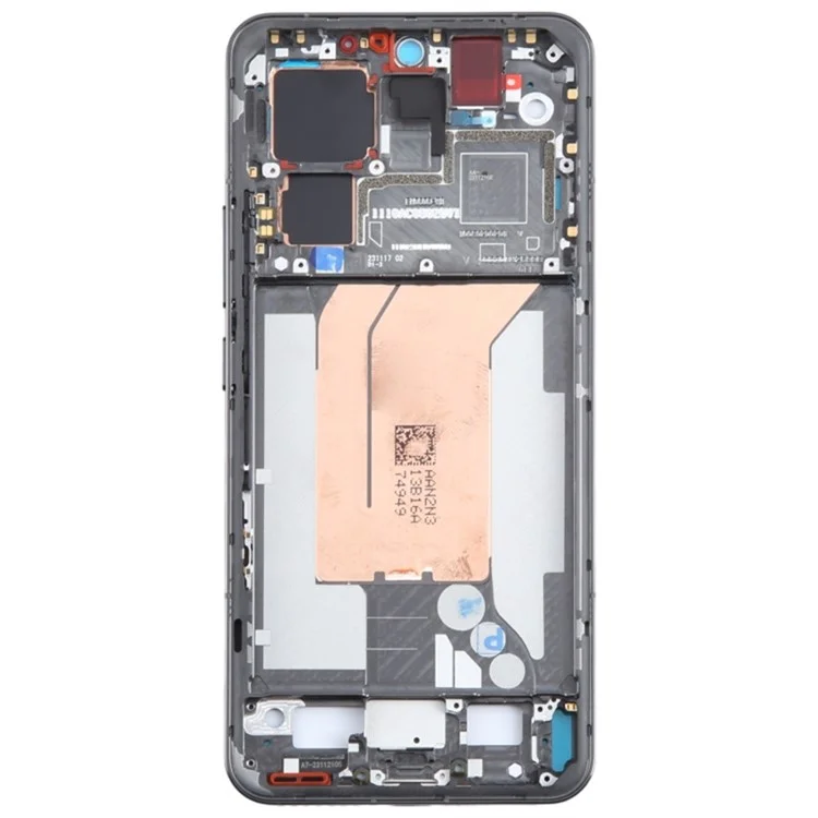 Para Xiaomi 14 Pro Phone Middle Plate Frame Piezas de Reparación (A-Side) (sin Logotipo) - Negro