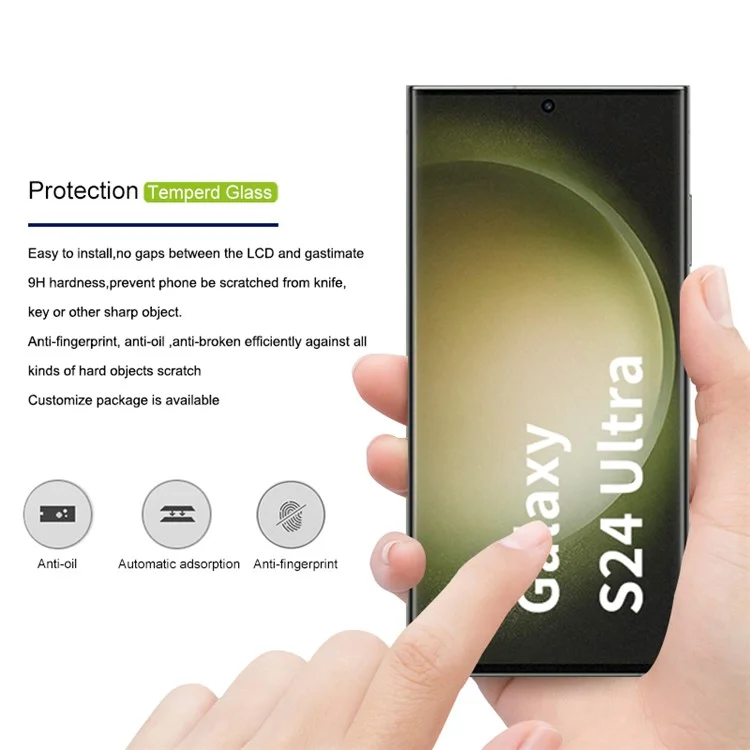 MOCOLO Für Samsung Galaxy S24 Ultra -vollbildschutz HD Clear 3D Gebogen