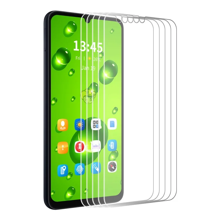 ENKAY HAT PRINCE 5 Stück für Xiaomi Redmi A3 4G / Poco C61 4G Bildschirmschutzfolie 9H Härte Anti-Explosion-Film