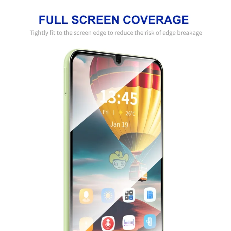 ENKAY HAT PRINCE for Xiaomi Redmi A3 4G / Poco C61 4G Screen Protector Silk Printing Full Glue Ultra Clear Film