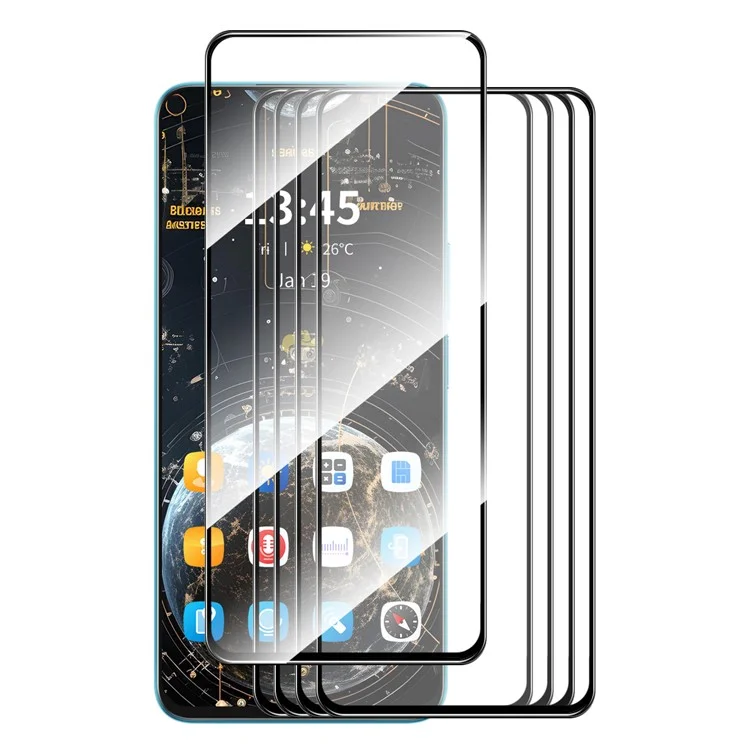 ENKAY HAT PRINCE 5 Stück für Motorola Moto G Play (2024) 4G Bildschirmschutz 2,5D 9H Seidendruckfilm