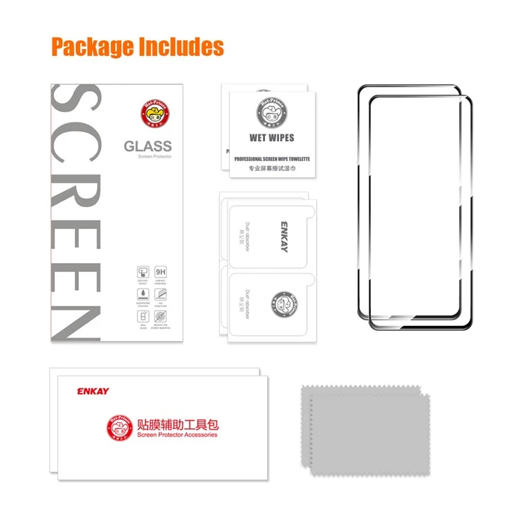 ENKAY HAT PRINCE 2 Pièces pour Motorola Moto G Play (2024) 4G Protecteur d'écran plein écran 0,26 mm 2,5D Film 9H