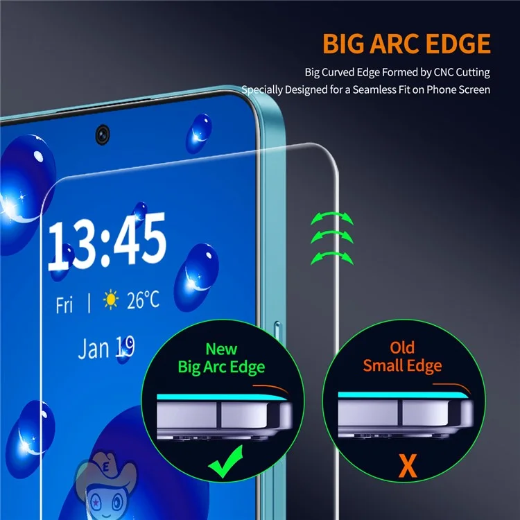 ENKAY HAT PRINCE 5Pcs For Nothing Phone (2a) Plus / Phone (2a) Защитная пленка для экрана Взрывобезопасная, чувствительная к прикосновениям