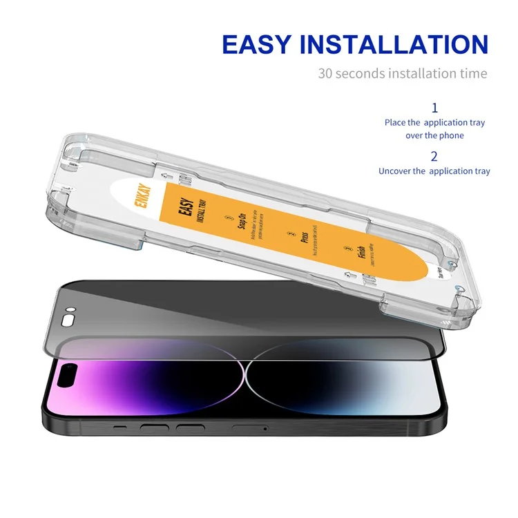 ENKAY HAT PRINCE Per iPhone 14 Pro Max Protezione dello schermo Pellicola anti-sbirciamento a 28 gradi Facile installazione