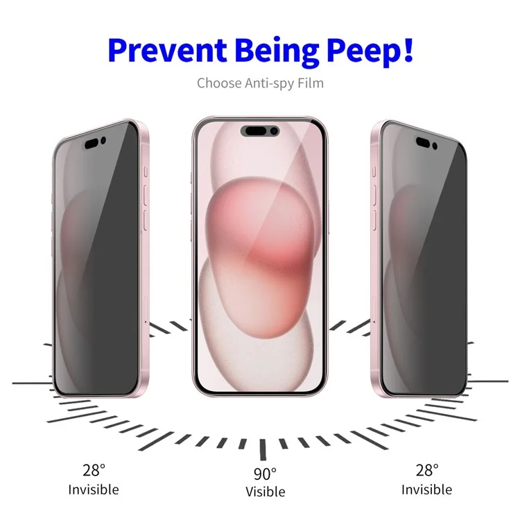 ENKAY HAT PRINCE Per iPhone 14 Pro Max Protezione dello schermo Pellicola anti-sbirciamento a 28 gradi Facile installazione