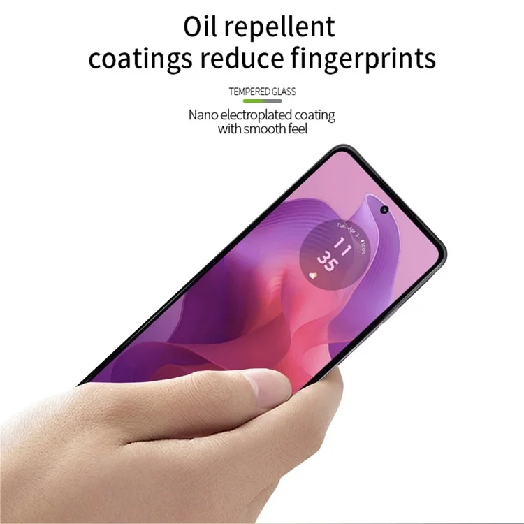 Mofi JK Temperred Glass Film Series-1 Pour Motorola Moto G24 4G / Protecteur en Plein Écran G24 Power Full Glue