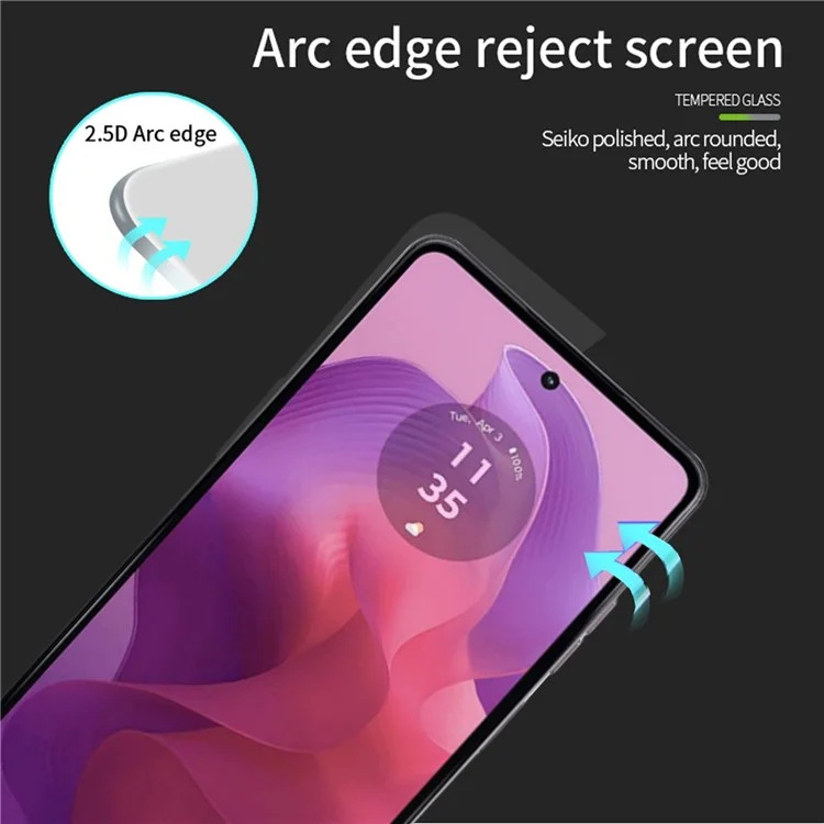 MOFI JK Series-1 für Motorola Moto E14 4G / G04 4G / G04s 4G / G24 4G / G24 Power Gehärtetes Glas Full Glue Full Screen Protector
