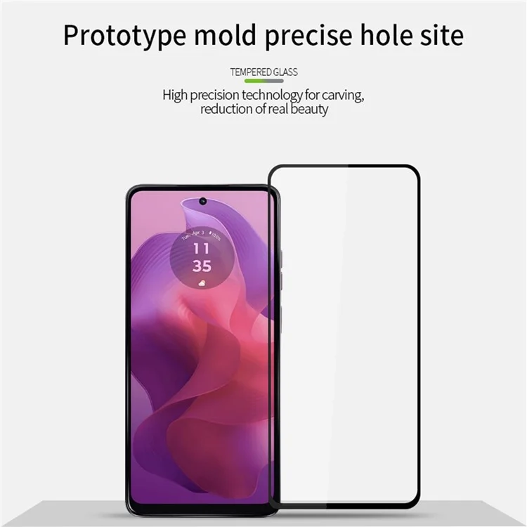 MOFI JK Series-1 für Motorola Moto E14 4G / G04 4G / G04s 4G / G24 4G / G24 Power Gehärtetes Glas Full Glue Full Screen Protector