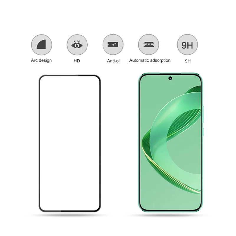 MOCOLO For Huawei nova 12 5G Screen Protector Full Glue Film Secondary Strengthening Impact-Protection - Black