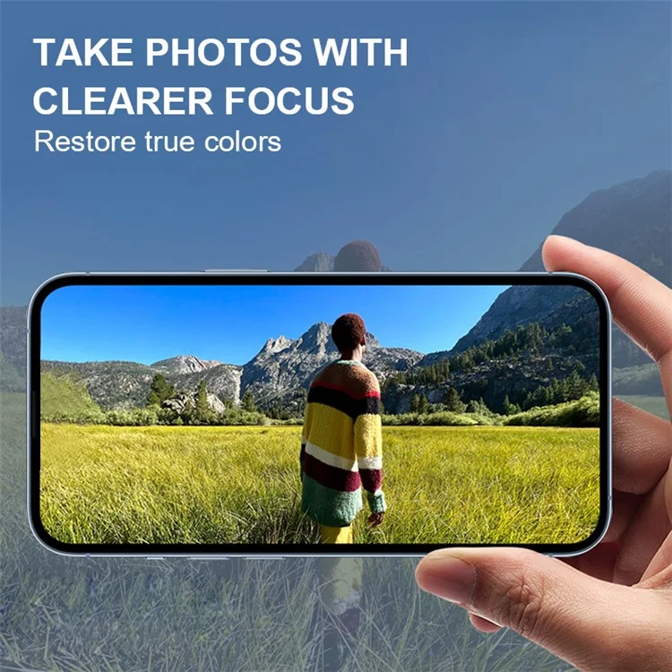 Amorus Pour Samsung Galaxy S24 Ultra Camera Lens Protector Silk Printing Lens Film - Transparent