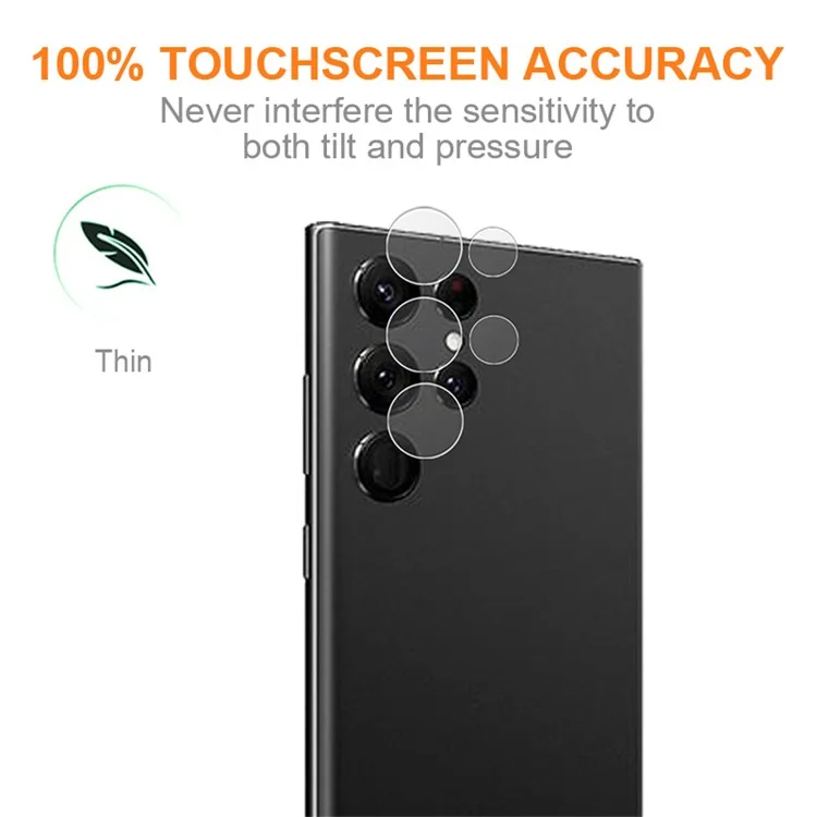 AMORUS para Samsung Galaxy S24 Ultra 1 Set Protector de Lente de Cámara Vidrio Templado Película de Lente - Transparente