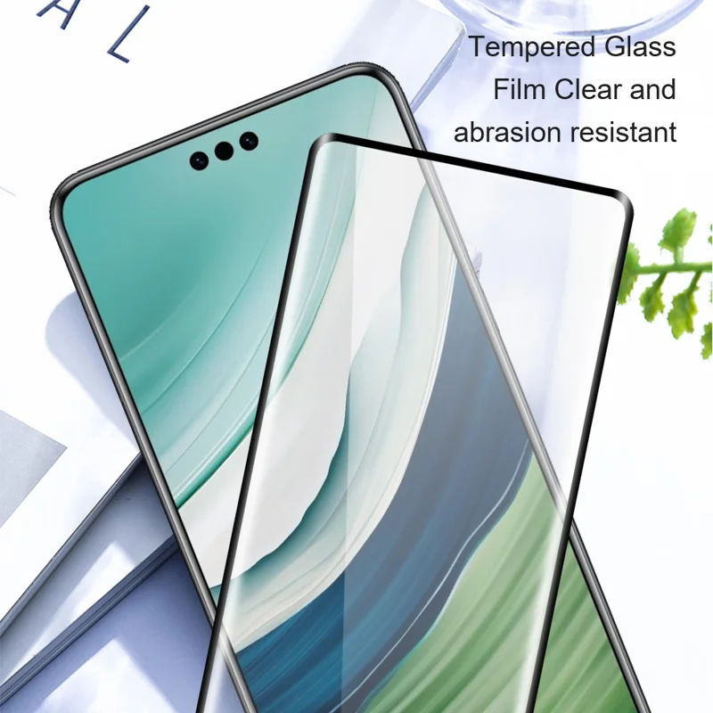AMORUS 2Pcs For Huawei nova 12 5G  Screen Protector Tempered Glass Full Glue Silk Printing Film - Black