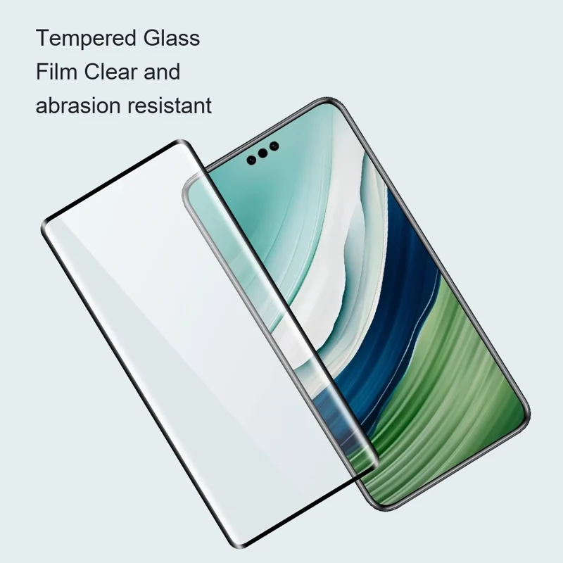 AMORUS 2Pcs For Huawei nova 12 5G  Screen Protector Tempered Glass Full Glue Silk Printing Film - Black