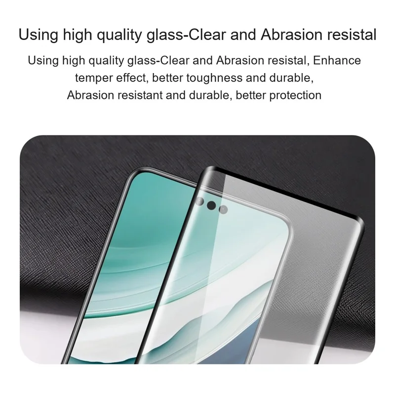 AMORUS 2Pcs For Huawei nova 12 5G  Screen Protector Tempered Glass Full Glue Silk Printing Film - Black