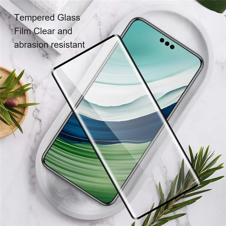AMORUS For Huawei nova 12 5G Tempered Glass Full Screen Protector Silk Printing - Schwarz