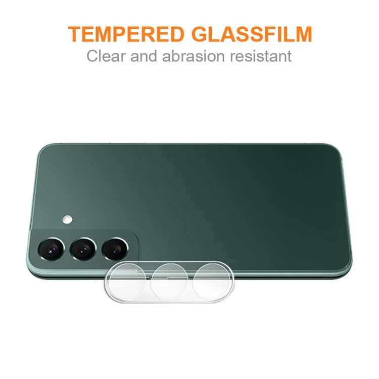 AMORUS For Samsung Galaxy S24 Tempered Glass Camera Lens Protector Silk Printing Film - Transparent