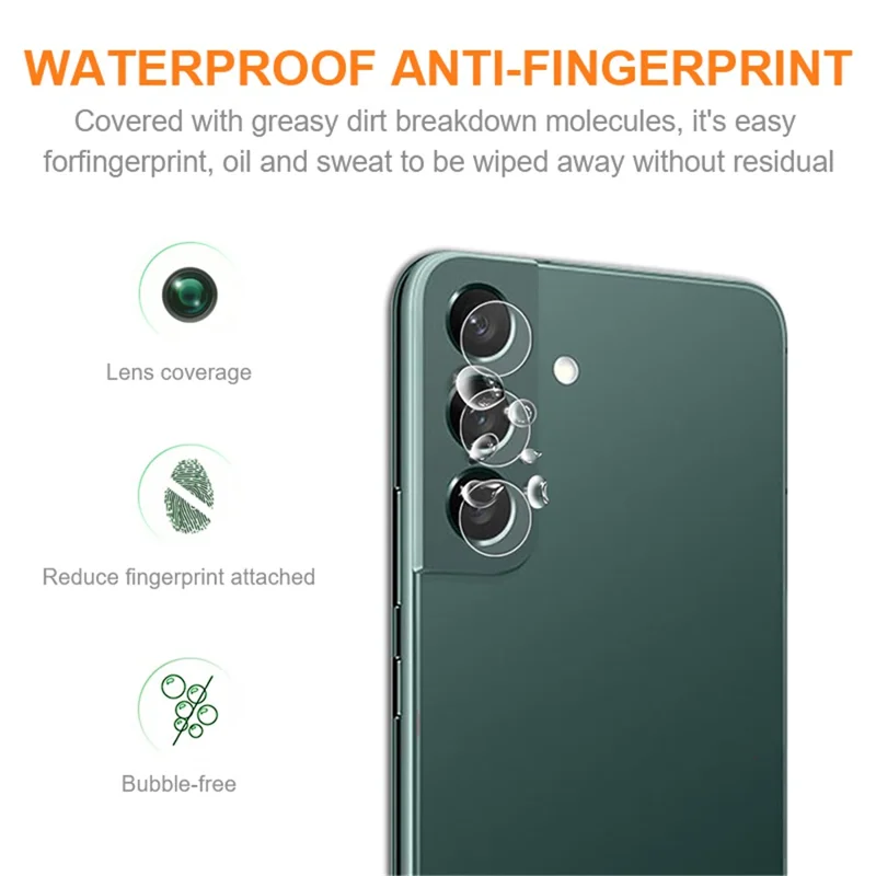 AMORUS For Samsung Galaxy S24 1 Set Rear Lens Protector Tempered Glass Camera Lens Film - Transparent