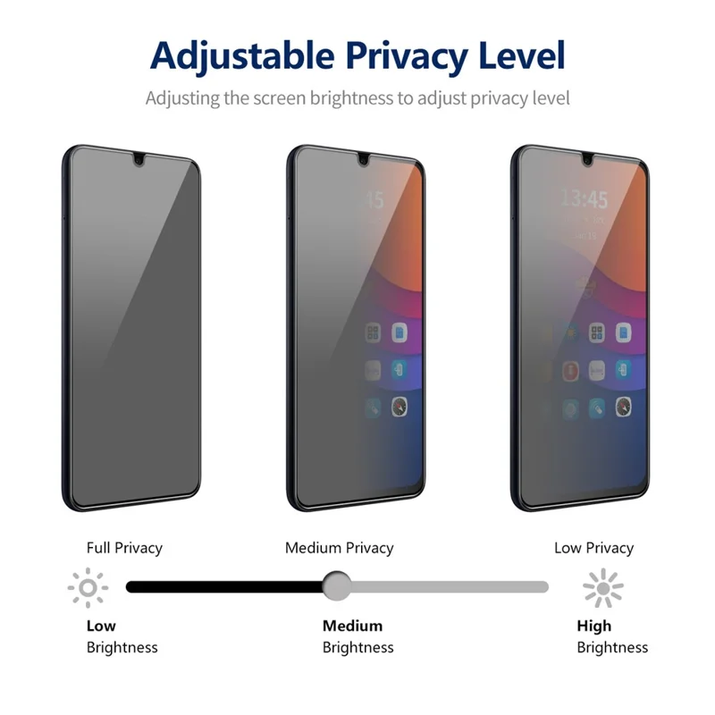 ENKAY HAT PRINCE 5Pcs For Samsung Galaxy A05 4G / A05s 4G Anti-peep Screen Protector Silk Printing