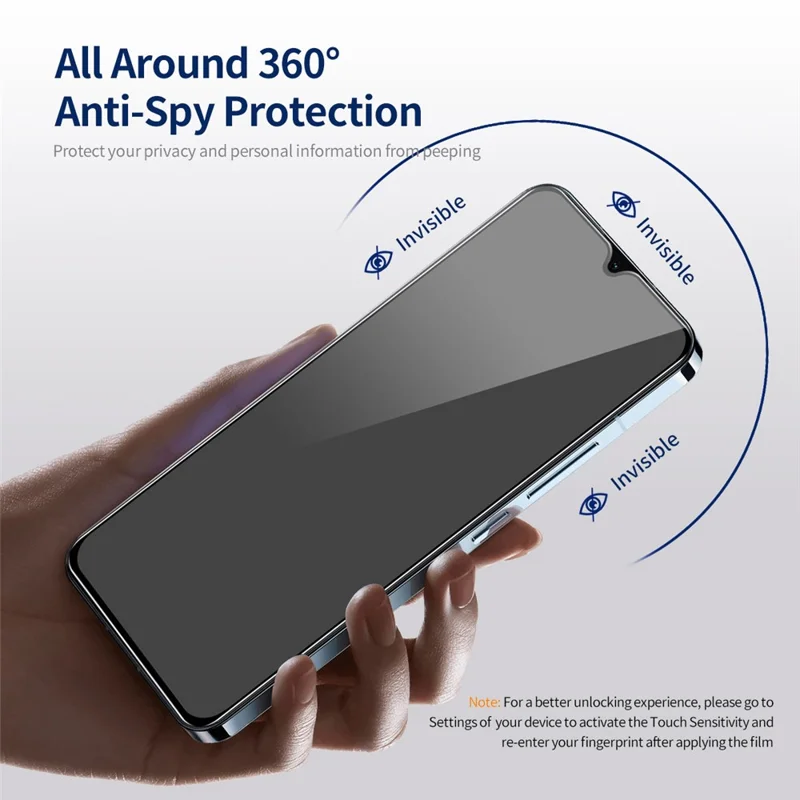 ENKAY HAT PRINCE For Samsung Galaxy A24 4G (162.1 x 77.6 x 8.3mm) Anti-spy Silk Printing Screen Film