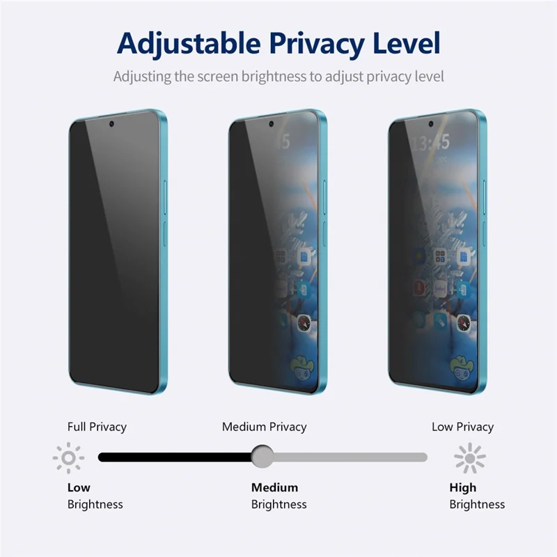 ENKAY HAT PRINCE 2Pcs For Xiaomi 14 Full Screen Protector Anti-spy Silk Printing Full Glue Film