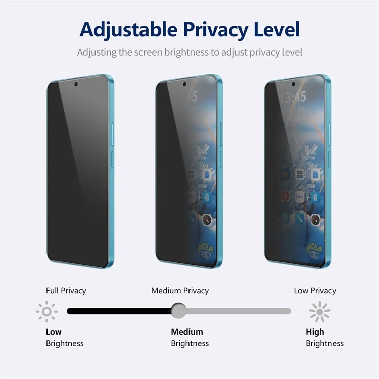 ENKAY HAT PRINCE 5Pcs Per Samsung Galaxy A35 5G / A55 5G Protezione Schermo Anti-Spia Seta Stampa Film Anti-esplosione
