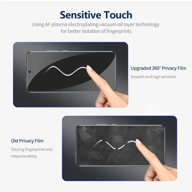 ENKAY HAT PRINCE 2Pcs For Samsung Galaxy S23 FE Film Anti-Spy Silk Printing Screen Protector