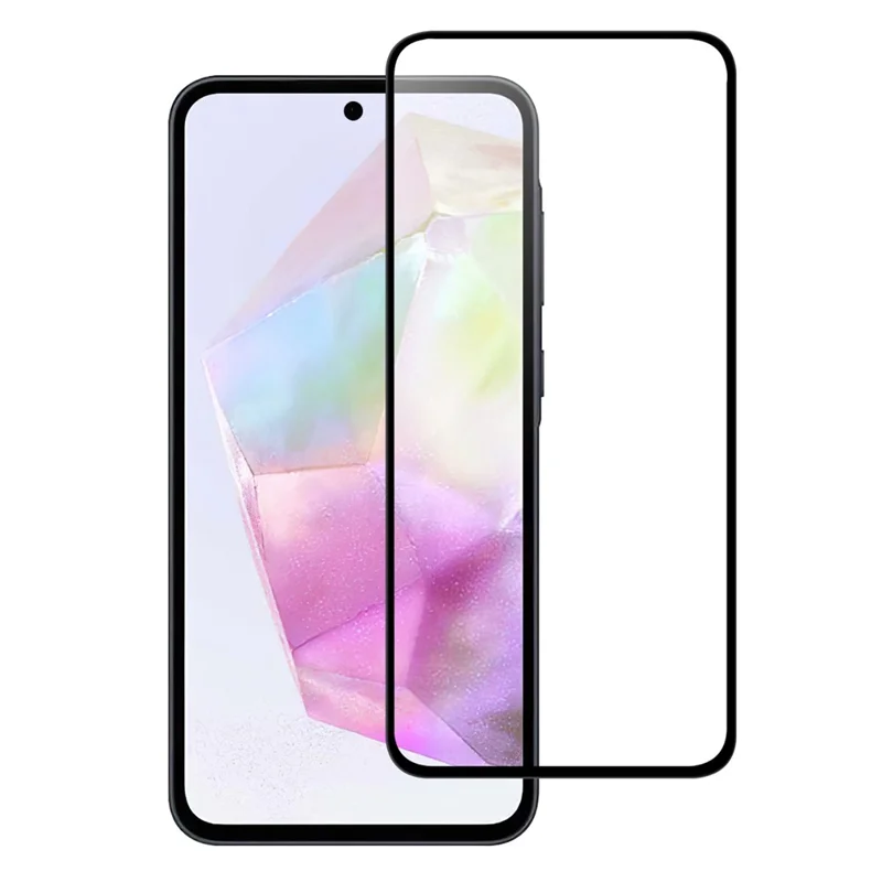 Para Samsung Galaxy S23 FE Protetor de Tela Completo AGC Glass Full Glue Borda Preta Filme