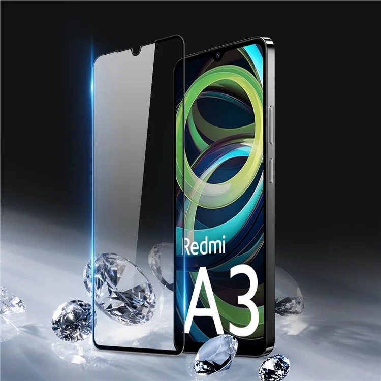 DUX DUCIS Para Xiaomi Redmi A3 / Poco C61 4G Película de Vidrio de Alúmina Media 9H de Dureza 2.5D Protector de Pantalla (9D)