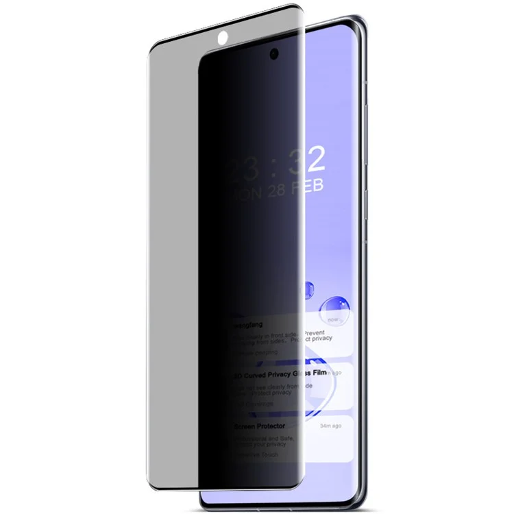 IMAK per Oppo Find X7 Ultra Protezione dello schermo anti-spia Vetro temperato curvo