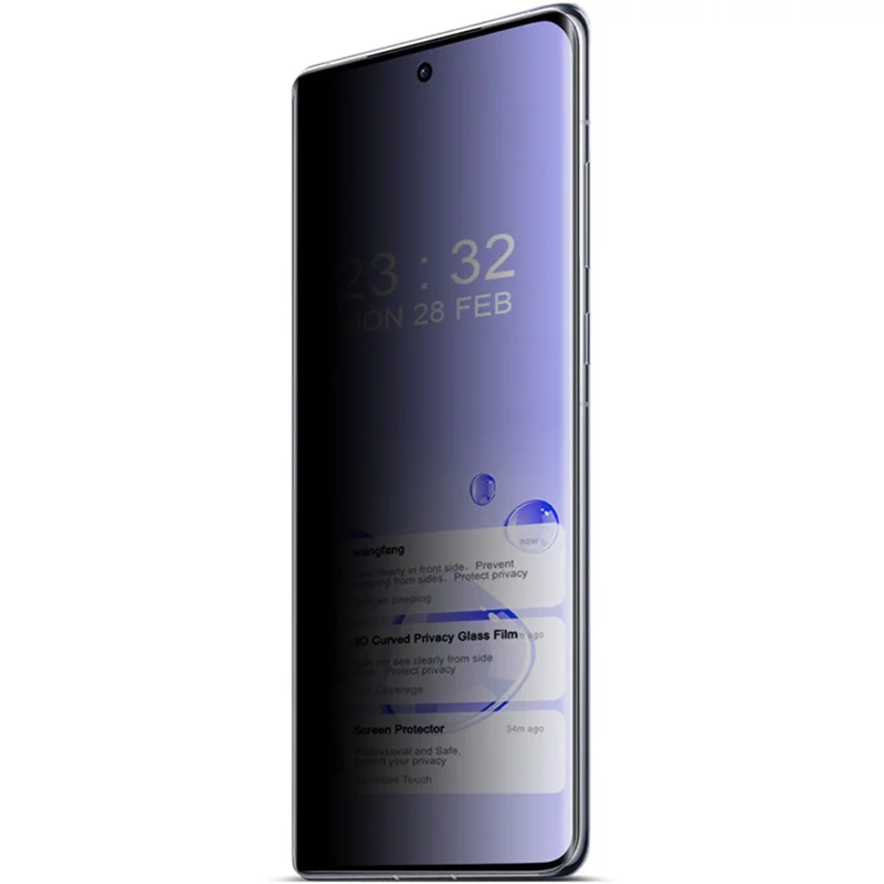 IMAK For Oppo Find X7 5G Tempered Glass Screen Protector Anti-Spy Curved Phone Screen Film