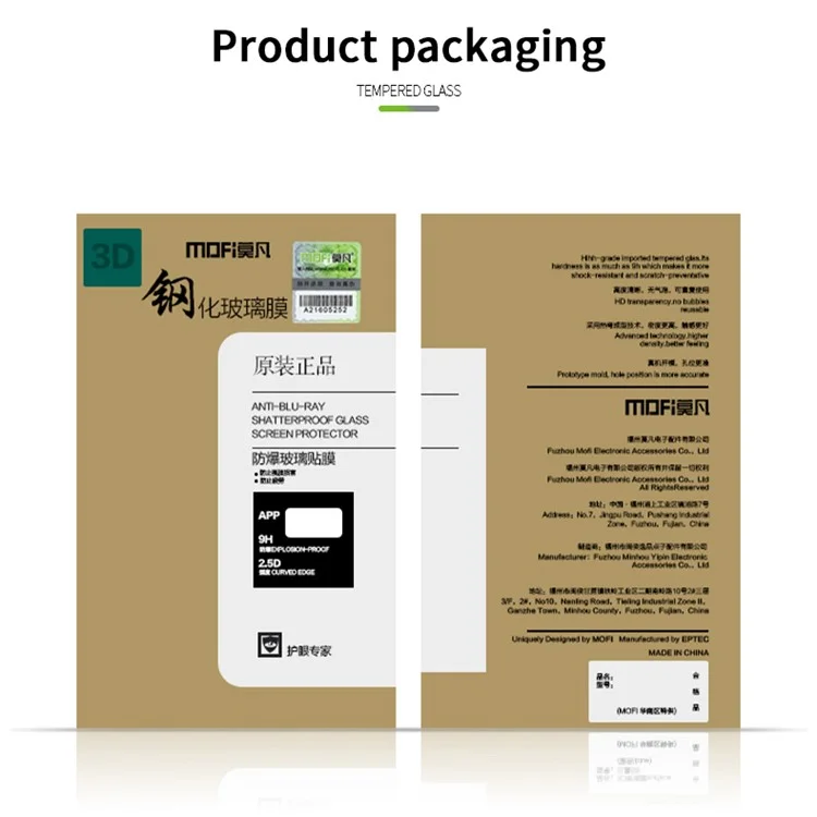 MOFI Para Xiaomi 14 Ultra 3D Curved Hot Bending Screen Protector Tempered Glass Full Glue Film