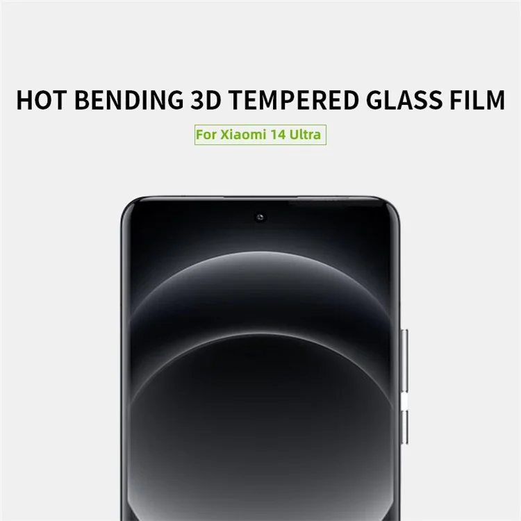 MOFI Para Xiaomi 14 Ultra 3D Curved Hot Bending Screen Protector Tempered Glass Full Glue Film