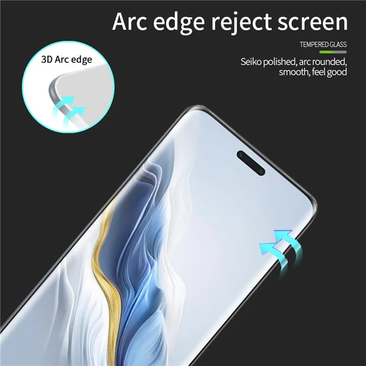 MOFI For Honor Magic6 Pro 5G 3D Curved Screen Protector Hot Bending Anti-explosion Tempered Glass Film