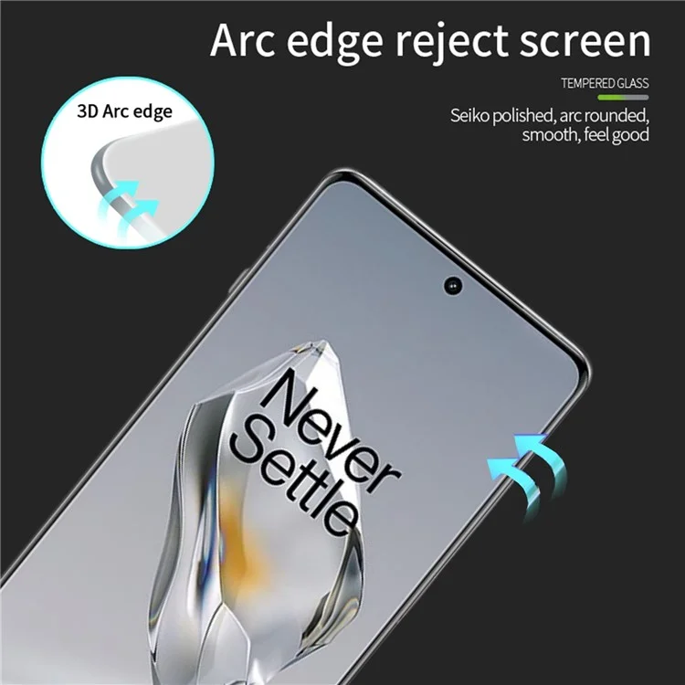 MOFI For OnePlus 12 5G Tempered Glass Full Glue Screen Protector 3D Curved Hot Bending Film