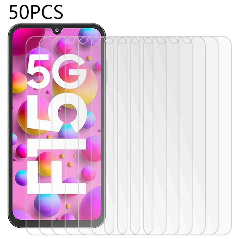 50PCS For Samsung Galaxy F15 5G Clear Screen Film 0.3mm 2.5D Tempered Glass Screen Protector