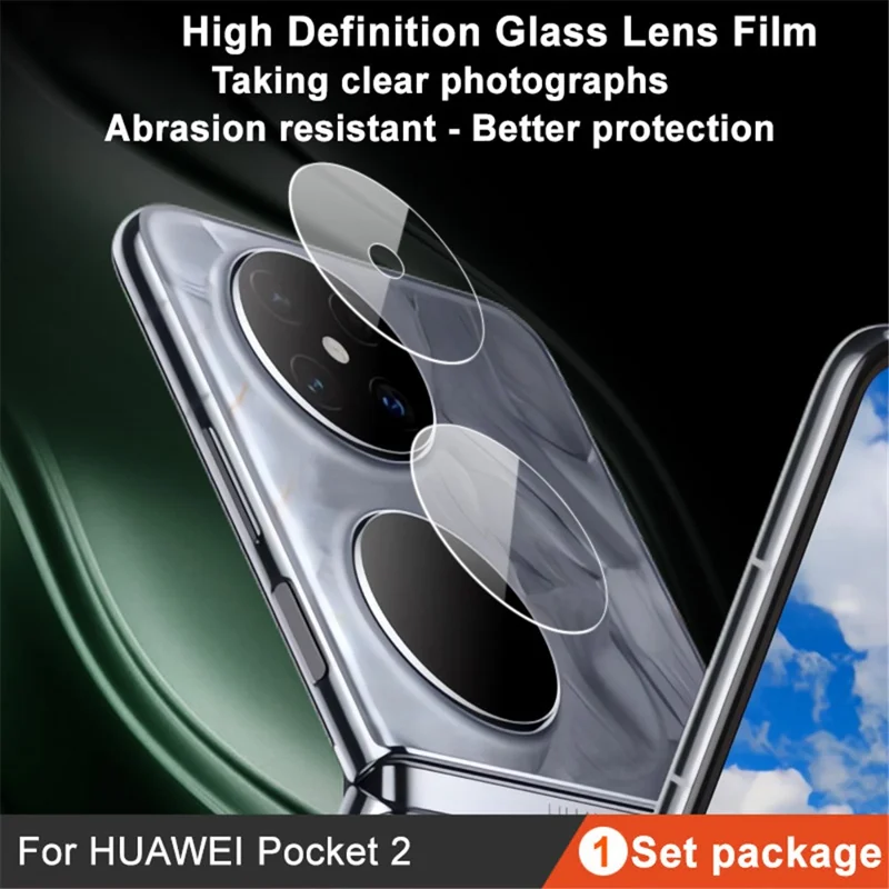 IMAK 1 Set Kameraobjektiv-Film für Huawei Pocket 2 Gehärtetes Glas Ultra Klare Kameraobjektiv-Schutzfolie