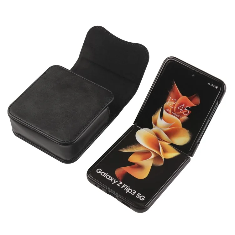 Phone Belt Bag for Universal Folding Cell Phones Magnetic Waist Pouch with Card Slots - Black