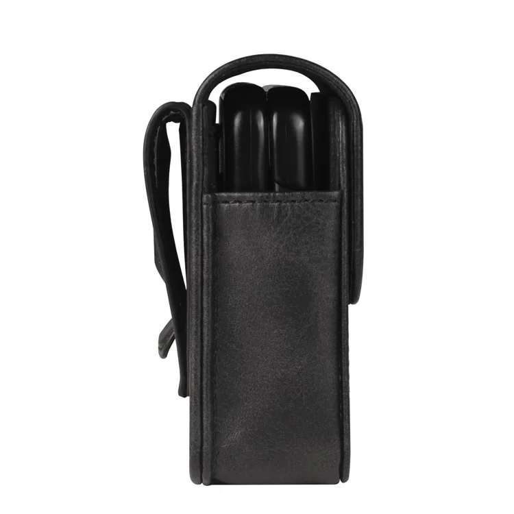Phone Belt Bag for Universal Folding Cell Phones Magnetic Waist Pouch with Card Slots - Black