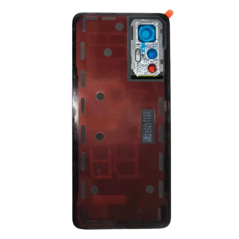 For Xiaomi 12 Lite 5G Back Battery Housing Cover with Camera Ring Lens Cover Spare Part - Black