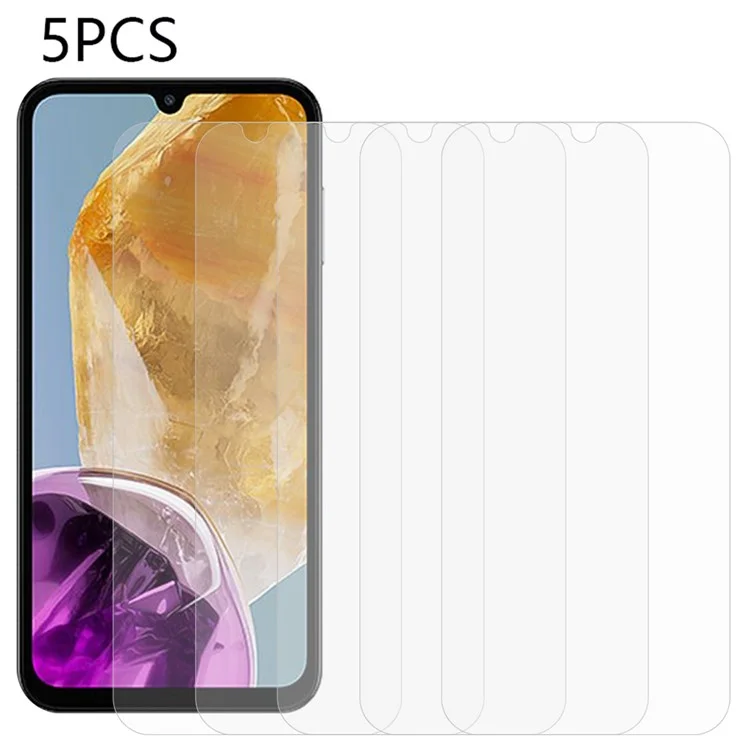 5PCS For Samsung Galaxy M15 5G Screen Protector Tempered Glass Shatter-proof 0.3mm 2.5D Film