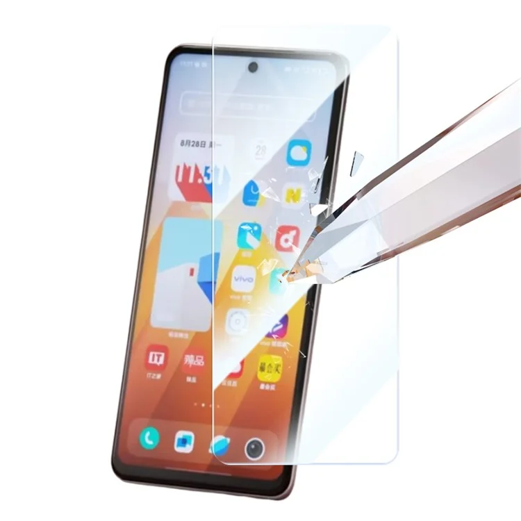 RURIHAI Pour vivo iQOO Z9 5G Protecteur d'écran 2,5D 9H Film en verre trempé Facile à installer