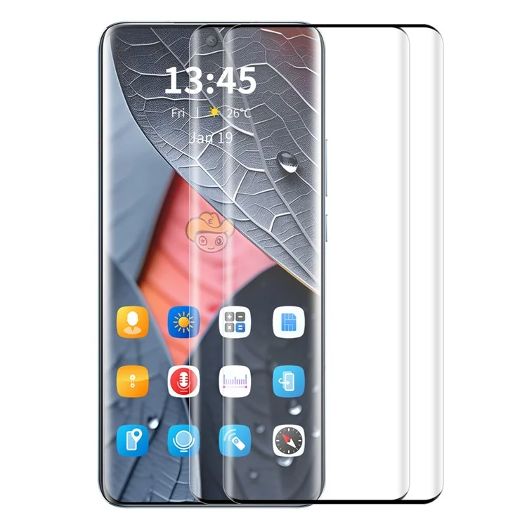ENKAY HAT PRINCE 2PCS for Oppo Find X7 5G Tempered Glass Film 9H 3D Curved Screen Protector Support Fingerprint Unlock