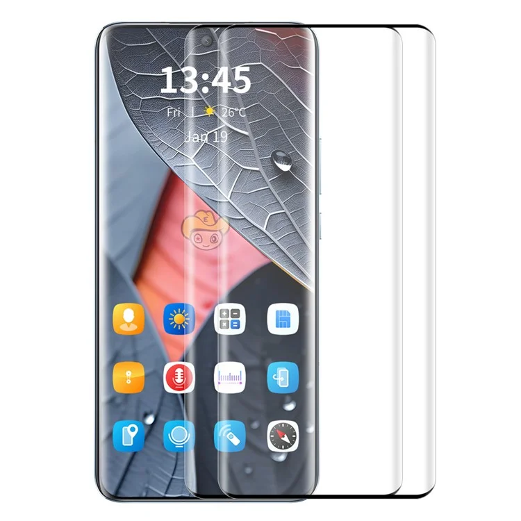 ENKAY HAT PRINCE 2PCS pour Oppo Find X7 Ultra Protecteur d'écran en verre trempé 3D Curved Screen Shield