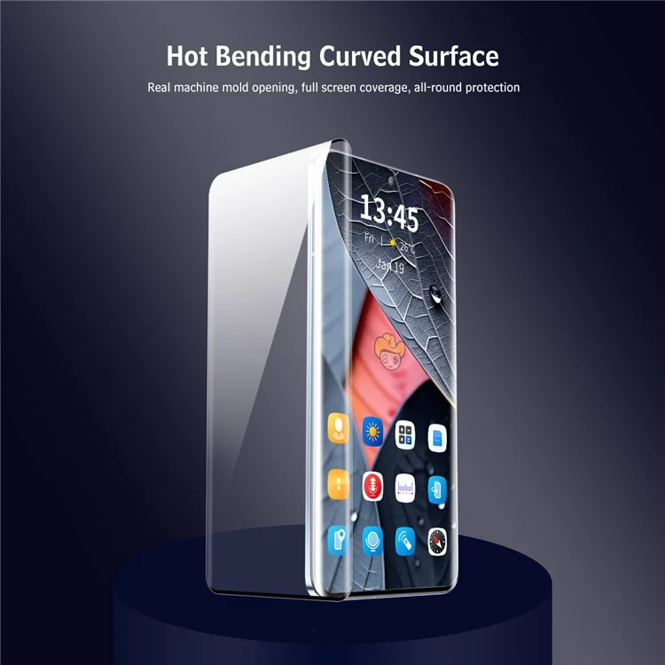 ENKAY HAT PRINCE 5PCS per Oppo Find X7 Ultra Screen Protector 3D Curved Vetro Temperato Pellicola Protettiva