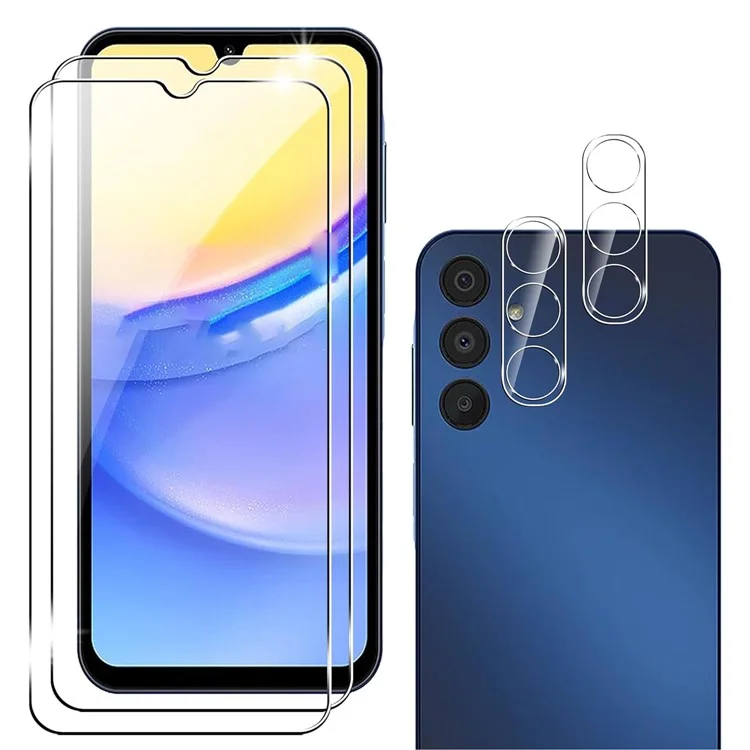 2 шт. для Samsung Galaxy S23 FE Защитная пленка для экрана Высокая четкость Закаленное стекло с пленкой для объектива камеры